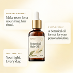 Lumo Botanical Hair Oil — everyday care editorial mockup