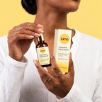 Lumo Hyaluronic Facial Serum — product gallery; Lumo packaging mockup