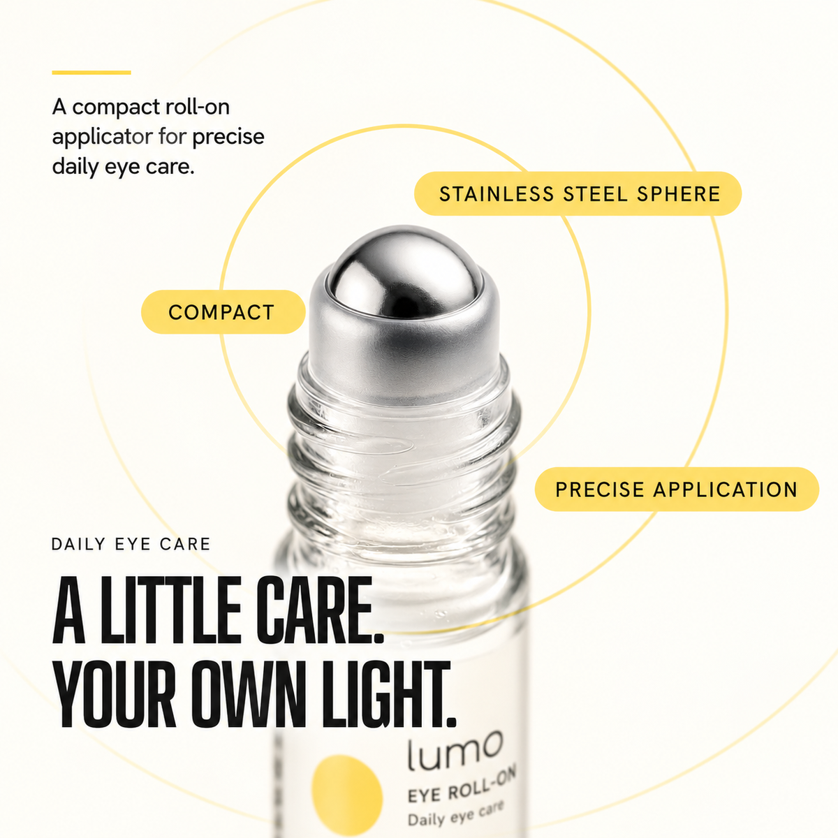 Lumo roll-on applicator detail — English design concept